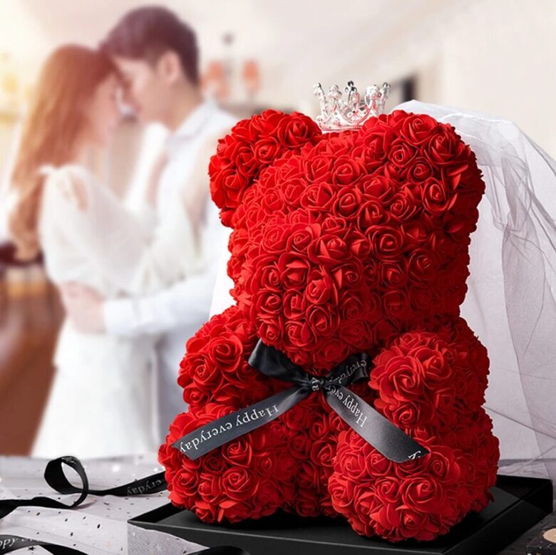 Rožu Lācis 40cm, skaistā kastē